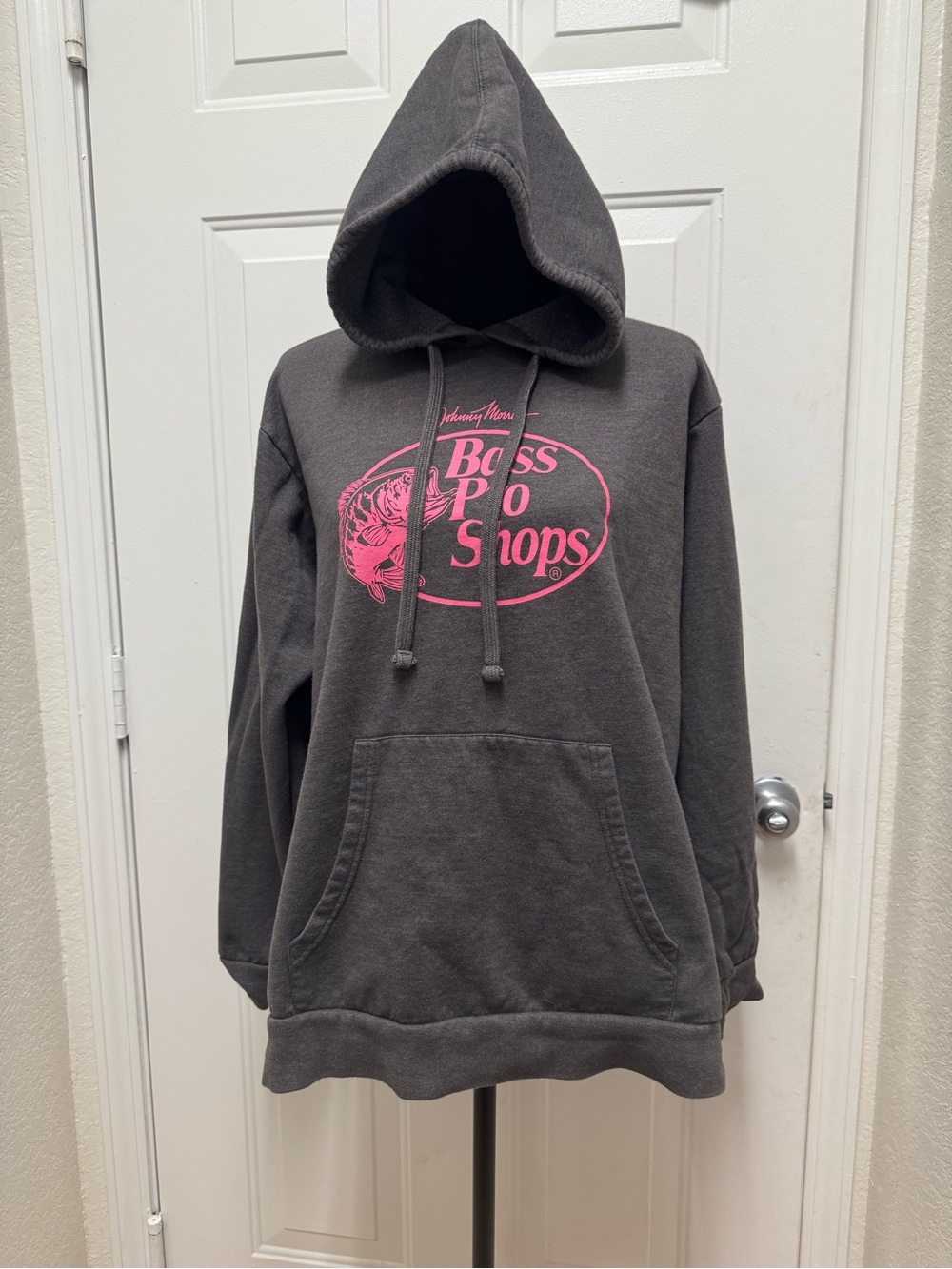 Bass Pro Shops Gray Pullover with White Logo Print